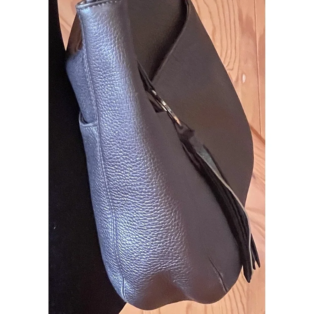 Brighton Barbados  Pebbled Leather Hobo Shoulder Handbag Braided Strap